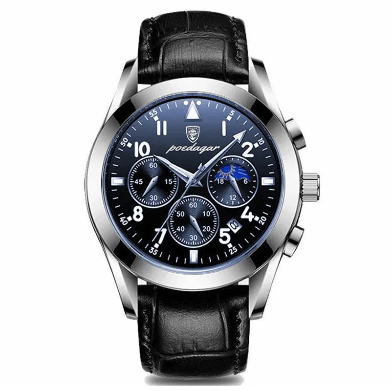 Rose Gold Chronograph Watch – Full Calendar with Arabic Dial & Bracelet