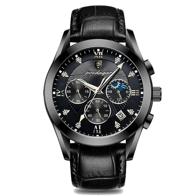 Rose Gold Chronograph Watch – Full Calendar with Arabic Dial & Bracelet