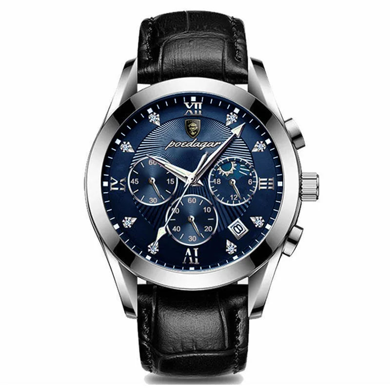 Rose Gold Chronograph Watch – Full Calendar with Arabic Dial & Bracelet