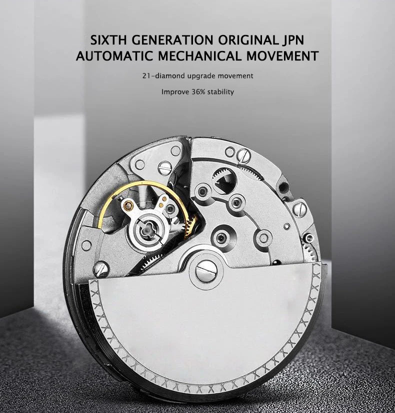 Automatic Tourbillon Style Watch – Chronograph & Full Calendar with Hidden Clasp Bracelet